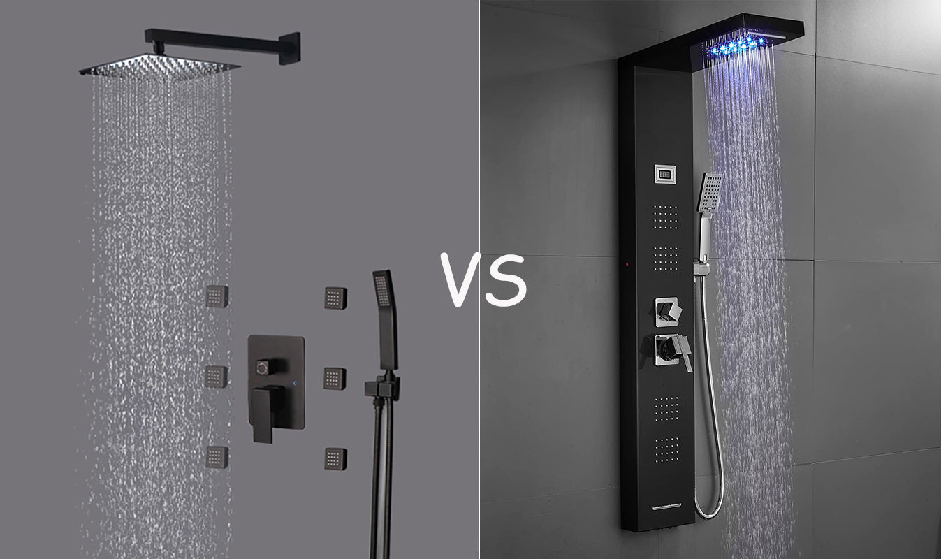 Shower Panels vs Shower Systems