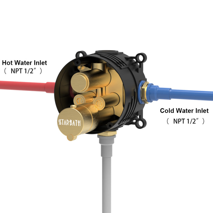 STARBATH Thermostatic Shower Valve Single Function - STARBATH