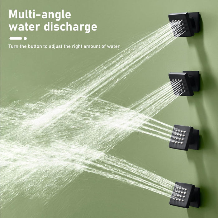 STARBATH 2" Shower Body Jets Adjustable Flow with On Off