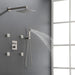 STARBATH Wall Mounted Thermostatic Shower System With 4 Body Jets Brushed Nickel - STARBATH