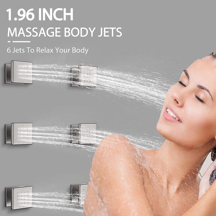 STARBATH Shower Body Spray Jets Brushed Nickel - STARBATH