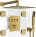 STARBATH Wall Mounted Thermostatic Shower System With 4 Body Jets Gold - STARBATH