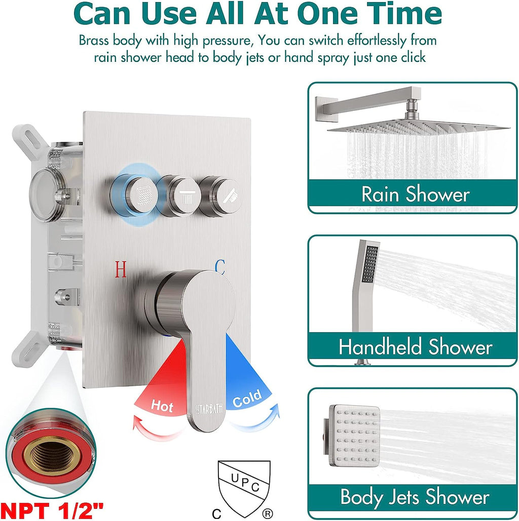 Push Button Shower Systems Push Button Shower System — STARBATH