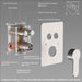 STARBATH Shower System Two Function Push Button Wall Mounted Brushed Nickel - STARBATH