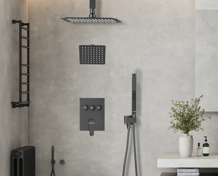 dual showerhead shower system