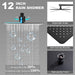 STARBATH Wall Mounted Shower System with Tub Spout Push Button Matte Black - STARBATH