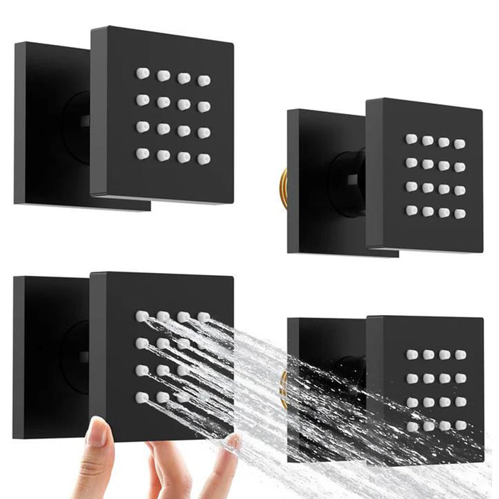 STARBATH 2" Shower Body Jets Adjustable Flow with On Off