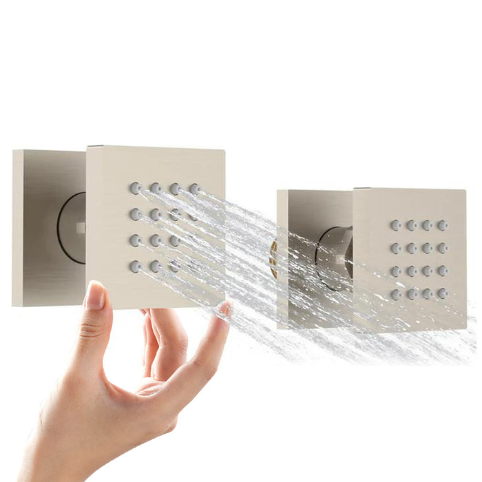 STARBATH 2" Shower Body Jets Adjustable Flow with On Off