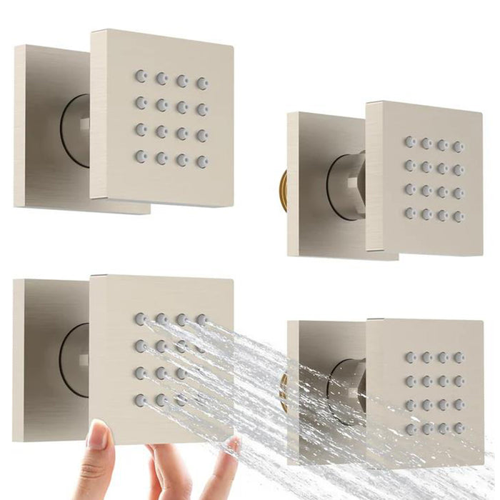 STARBATH 2" Shower Body Jets Adjustable Flow with On Off