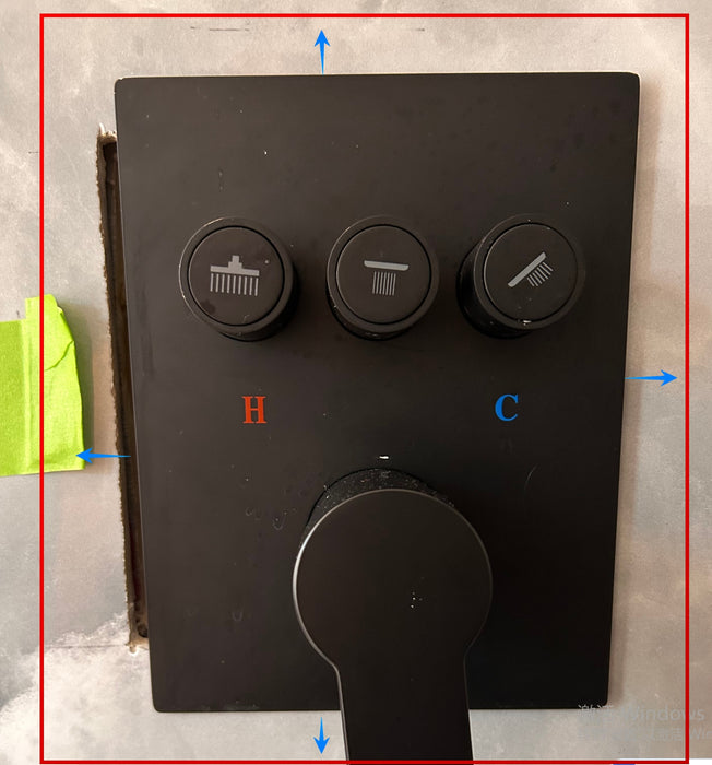 Custom Shower Parts -Extra 1/2” on all sides of the valve plate