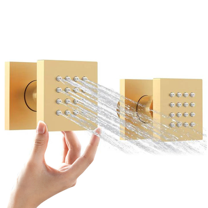 STARBATH 2" Shower Body Jets Adjustable Flow with On Off