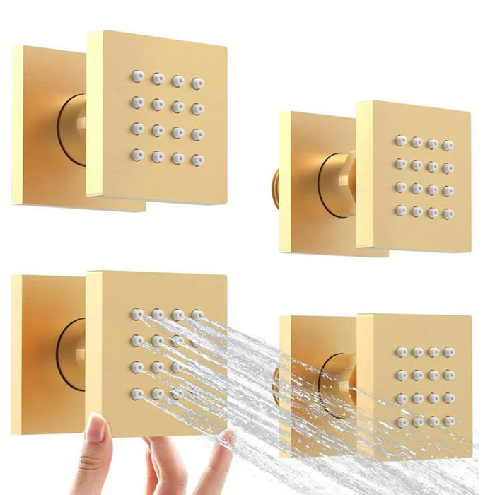 STARBATH 2" Shower Body Jets Adjustable Flow with On Off