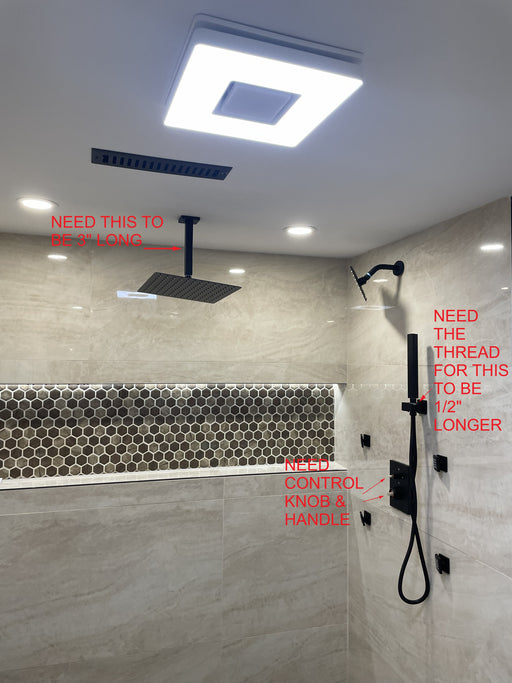 Replacement parts for Shower Systems with 4 Body Spray Jets - STARBATH
