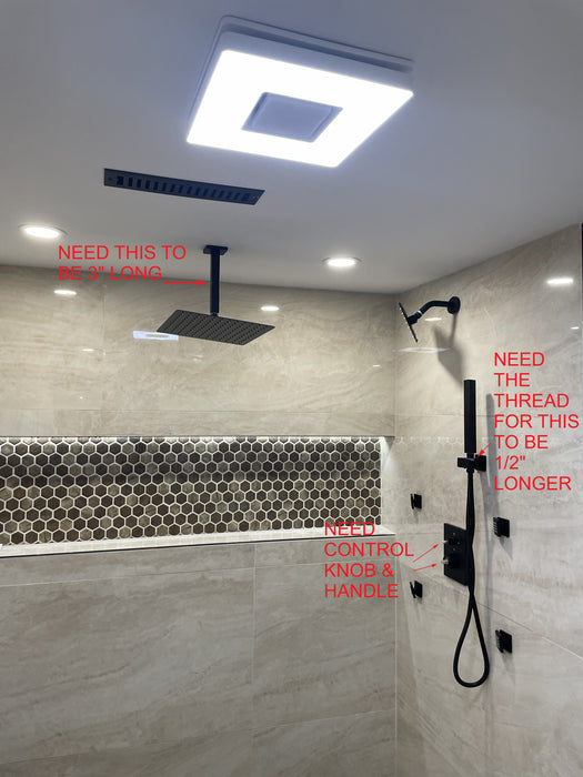 Replacement parts for Shower Systems with 4 Body Spray Jets - STARBATH