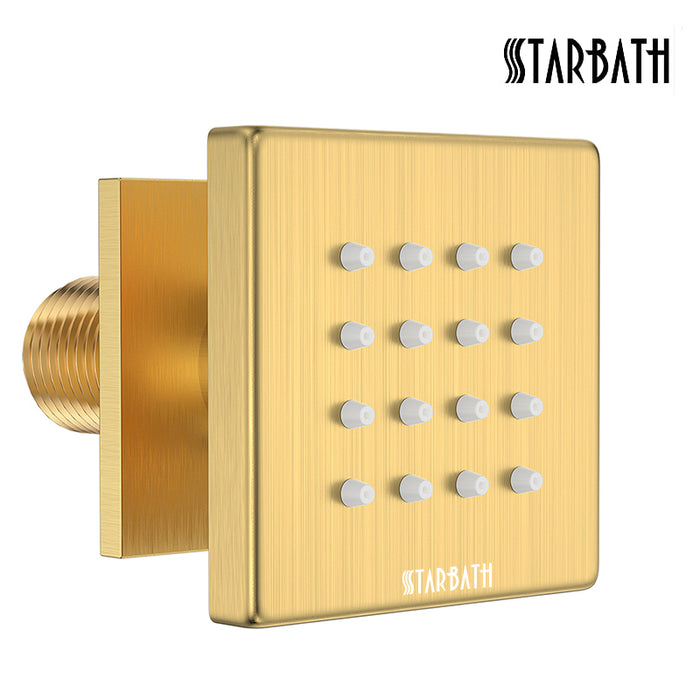 STARBATH Shower Body Spray Jets Brushed Gold - STARBATH