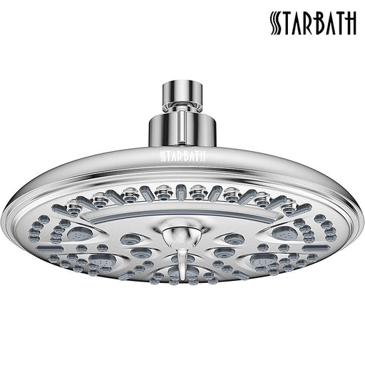 STARBATH Shower Head Round 8 Inch ABS 6 Function - STARBATH