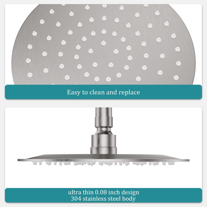 STARBATH Shower Head Round Stainless Steel - STARBATH