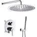 STARBATH Round Shower System 12 Inch Wall Mounted Chrome - STARBATH