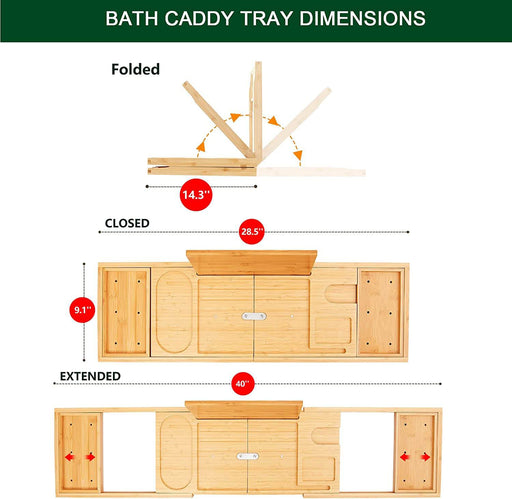 STARBATH Premium Bathtub Tray Caddy - STARBATH