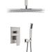 STARBATH Shower System Ceiling Mounted 12 Inch Brushed Nickel - STARBATH