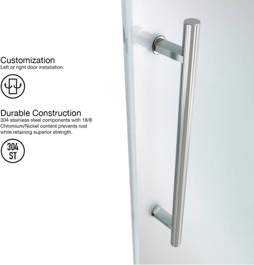 STARBATH Adjustable Sliding Rectangle Shower Door - STARBATH