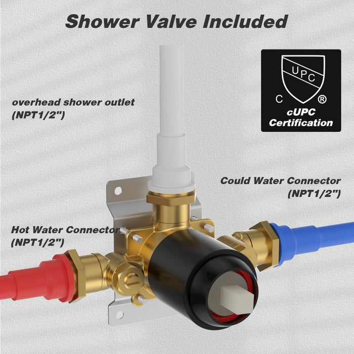 STARBATH Single Function Shower Valve Round - STARBATH