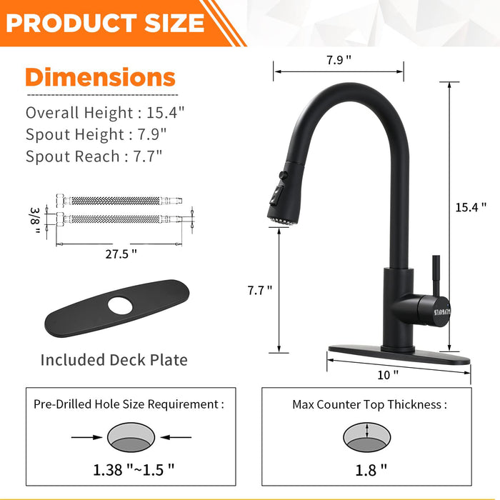 STARBATH Kitchen Faucets Black - STARBATH