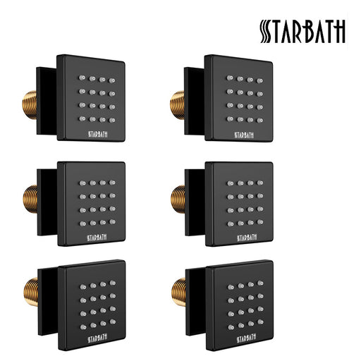 STARBATH Shower Body Spray Jets Matte Black - STARBATH