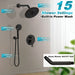 STARBATH Round Shower System Shower Faucet Set Knob Button 8 Inch Oil Rubbed Bronze - STARBATH