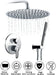 STARBATH Round Shower System 12 Inch Wall Mounted Chrome - STARBATH