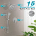 STARBATH Round Shower System Shower Faucet Set Push Button 8 Inch Brushed Nickel - STARBATH