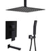 STARBATH Shower System Ceiling Mount with Tub Spout 10 Inch Matte Black - STARBATH