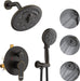 STARBATH Round Shower System Shower Faucet Set Knob Button 8 Inch Oil Rubbed Bronze - STARBATH