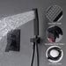 STARBATH Shower System Wall Mounted with Tub Spout 10 Inch Matte Black - STARBATH