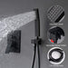 STARBATH Shower System Ceiling Mount with Tub Spout 10 Inch Matte Black - STARBATH