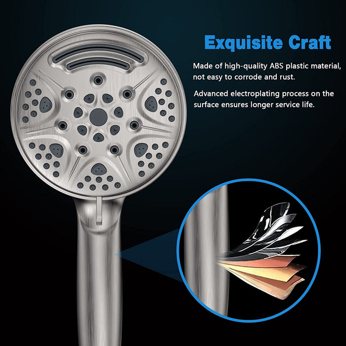 STARBATH Handheld Shower Head 9 Function Head High Pressure Ultra Thin ABS - STARBATH