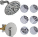 STARBATH Round Shower System Shower Faucet Set 8 Inch Single Function Brushed Nickel - STARBATH