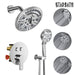 STARBATH Round Shower System Shower Faucet Set Push Button 8 Inch Polished Chrome ‎‎ - STARBATH