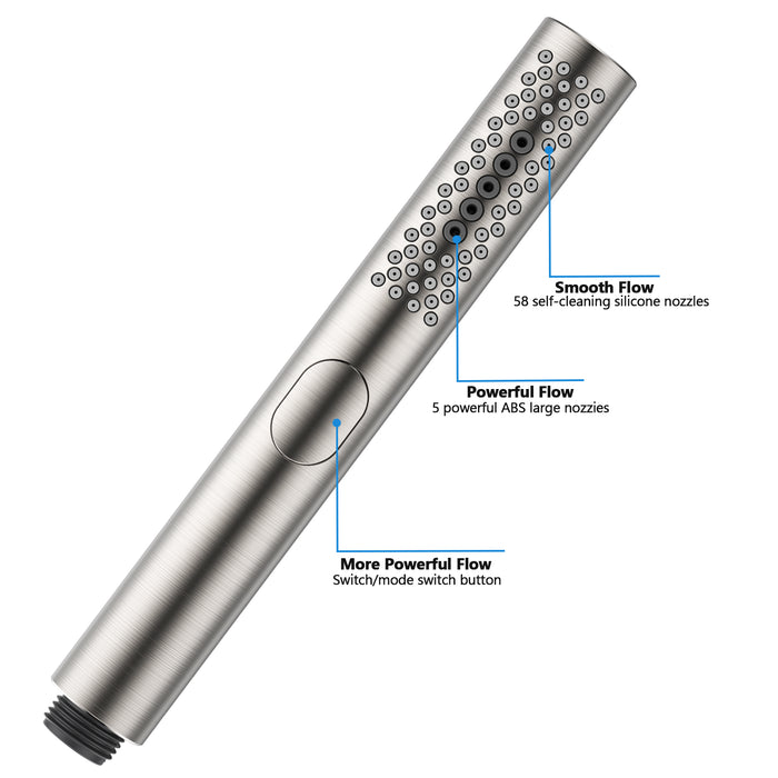 STARBATH Handheld Shower Head ABS Three Spray Modes Round High Pressure Water Saving - STARBATH