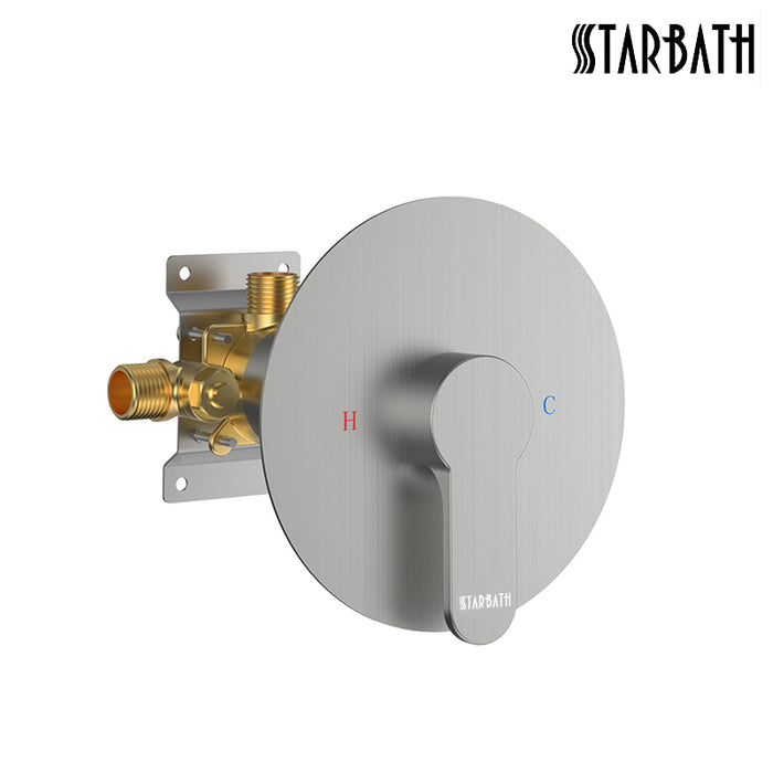 STARBATH Single Function Shower Valve Round - STARBATH