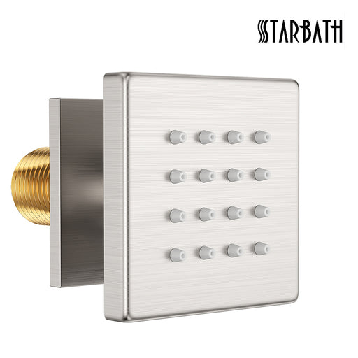 STARBATH Shower Body Spray Jets Brushed Nickel - STARBATH